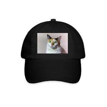Die Katze - Baseballkappe - Schwarz/Schwarz - Vorne