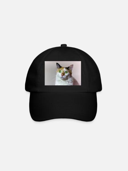 the cat - Baseball Cap - black/black
