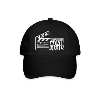 speak fluent movie quotes - Baseball Cap - black/black - Front