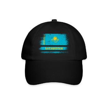 Design de drapeau vintage du Kazakhstan - Casquette classique - noir/noir - Devant