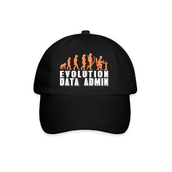 Évolution rétro drôle d’un t-shirt DATA Admin - Casquette classique - noir/noir - Devant