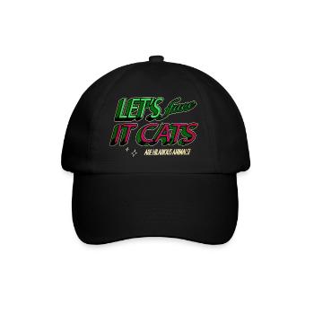 kitten cool aww funny quote rainbow cat persian - Baseball Cap - black/black - Front