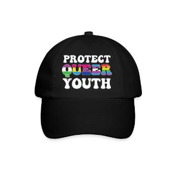 LBGT Flag Gay Pride Human Vintage Rainbow - Baseballkappe - Schwarz/Schwarz - Vorne