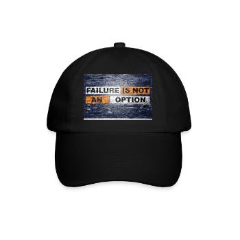 Failure is not an option saying lettering Graffiti - Baseball Cap - black/black - Front