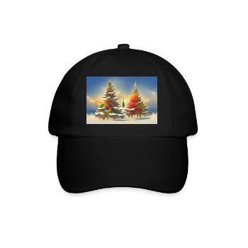 Arbres de Noël artistiques - Casquette classique - noir/noir - Devant