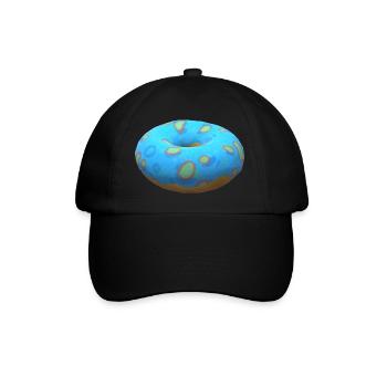 3D Donut - Baseballkappe - Schwarz/Schwarz - Vorne