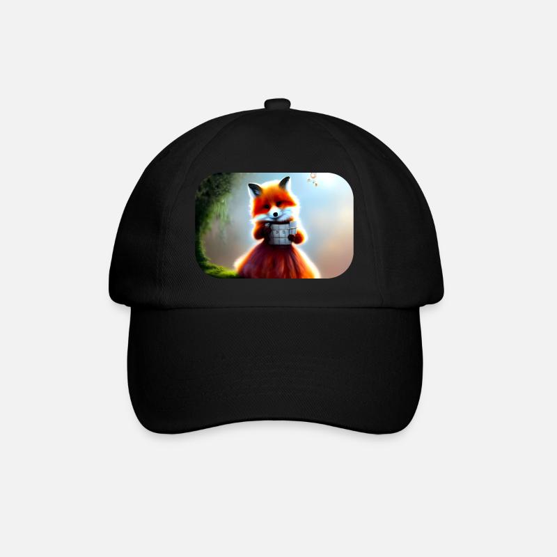 Renard en robe renarde - Casquette classique - noir/noir