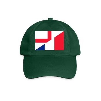 England France Flag Football - Baseball Cap - bottle green - Front