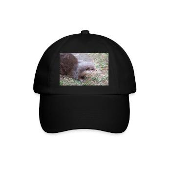 Asian small-clawed otter Zwergotter - Baseballkappe - Schwarz/Schwarz - Vorne