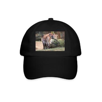 hyena or hyaena or harpy (in german Hyäne) Hyaenid - Baseball Cap - black/black - Front