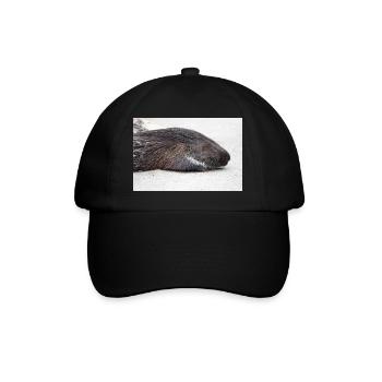 Porcupine als Porky (in german Stachelschwein) - Baseball Cap - black/black - Front