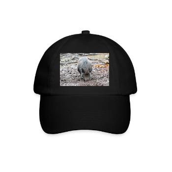 Wildschwein Sus scrofa - Baseballkappe - Schwarz/Schwarz - Vorne