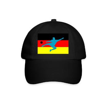 Soccer Fussball - Baseballkappe - Schwarz/Schwarz - Vorne