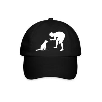 Dog Hund - Baseballkappe - Schwarz/Schwarz - Vorne