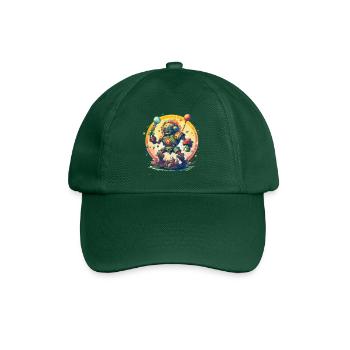Crazy Inca robot - Baseball Cap - bottle green - Front