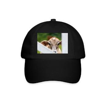 Kleines Kalb mit süßem Aussehen - Baseballkappe - Schwarz/Schwarz - Vorne
