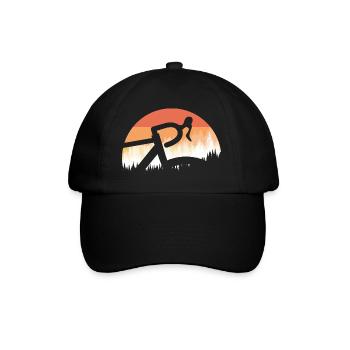 Gravel, VTT, passion vélo, cycliste - Casquette classique - noir/noir - Devant