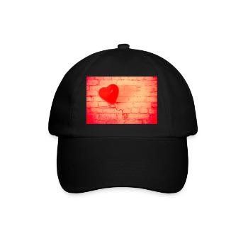 Cœur rouge - Casquette classique - noir/noir - Devant