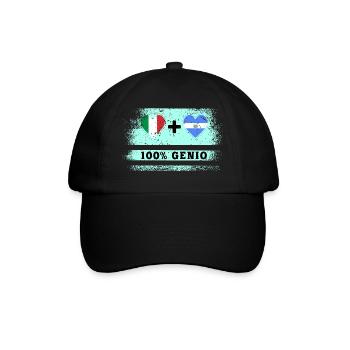 Italie et El Salvador 100% drapeau de génie - Casquette classique - noir/noir - Devant