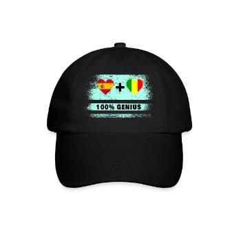 Spain and Mali flag 100% genius - Baseball Cap - black/black - Front