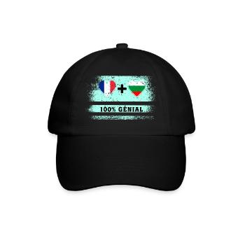 France et Bulgarie Drapeau 100% génial - Casquette classique - noir/noir - Devant