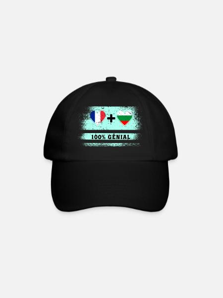 France et Bulgarie Drapeau 100% génial - Casquette classique - noir/noir