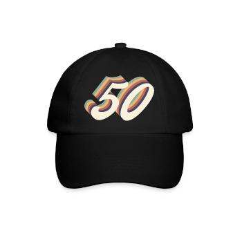 Jahrgang zum 50-jährigen Jubiläum - Baseballkappe - Schwarz/Schwarz - Vorne