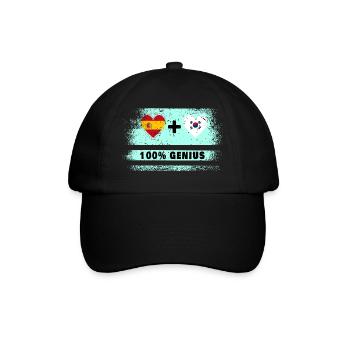 L’Espagne et la Corée du Sud 100% drapeau génie - Casquette classique - noir/noir - Devant