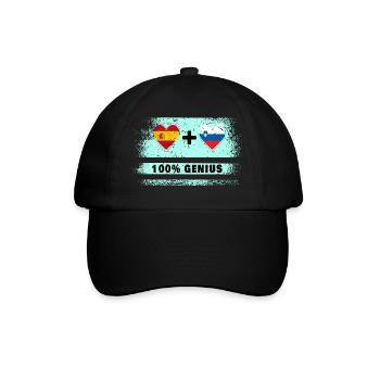 L’Espagne et la Slovénie 100% drapeau génie - Casquette classique - noir/noir - Devant