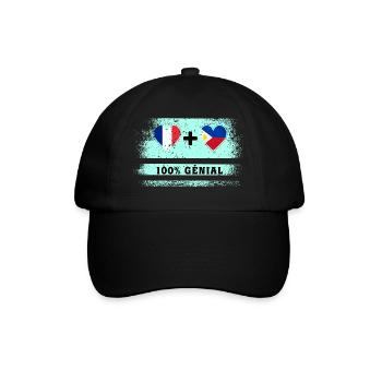Flag France and Philippines 100% awesome - Baseball Cap - black/black - Front