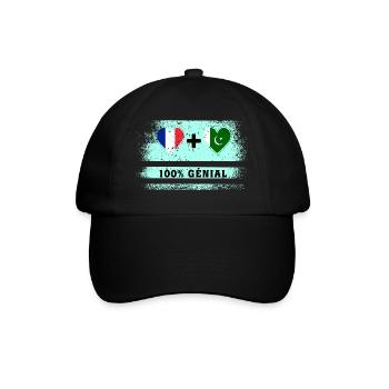 Flag of France and Pakistan 100% awesome - Baseball Cap - black/black - Front