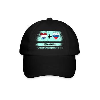 Slovenia and the Netherlands 100% Genius flag - Baseball Cap - black/black - Front