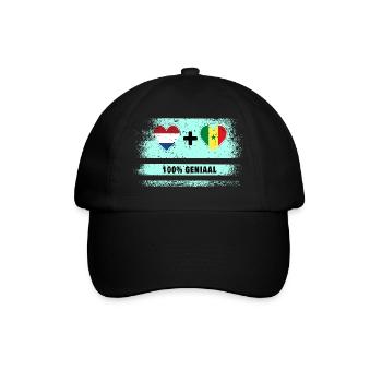 Senegal and the Netherlands 100% Genius flag - Baseball Cap - black/black - Front