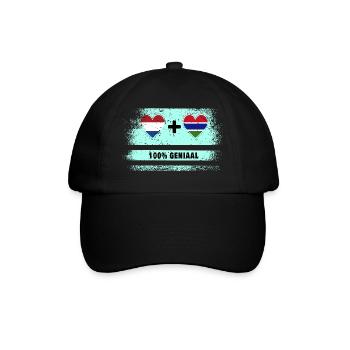 Gambia and The Netherlands 100% Genius flag - Baseball Cap - black/black - Front