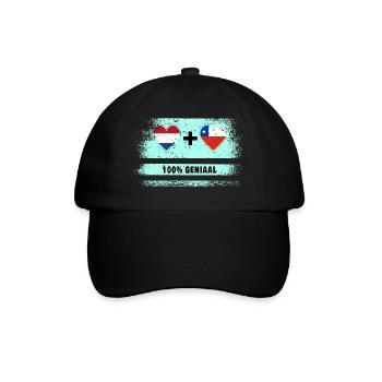 Chile and the Netherlands 100% Genius flag - Baseball Cap - black/black - Front