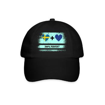 Europe et Suède 100% Parfait / Cadeau - Casquette classique - noir/noir - Devant