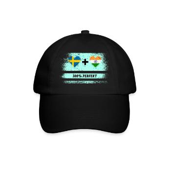 Inde et Suède 100% Parfait / Cadeau - Casquette classique - noir/noir - Devant