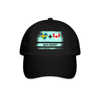Canada & Suède 100% Parfait / Cadeau - Casquette classique - noir/noir - Devant