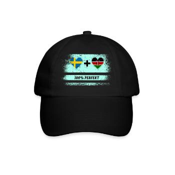 Kenya et Suède 100% Parfait / Cadeau - Casquette classique - noir/noir - Devant