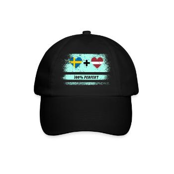 Lettonie et Suède 100% parfait / cadeau - Casquette classique - noir/noir - Devant