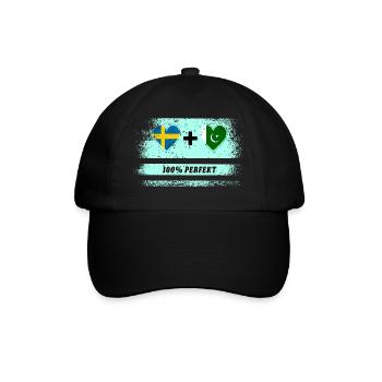 Pakistan et Suède 100% Parfait / Cadeau - Casquette classique - noir/noir - Devant