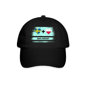 Pologne et Suède 100% parfait / cadeau - Casquette classique - noir/noir - Devant