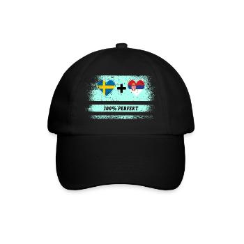Serbie et Suède 100% Parfait / Cadeau - Casquette classique - noir/noir - Devant