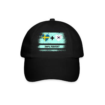 Corée du Sud et Suède 100% Parfait / Cadeau - Casquette classique - noir/noir - Devant
