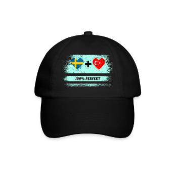 Turquie et Suède 100% Parfait / Cadeau - Casquette classique - noir/noir - Devant