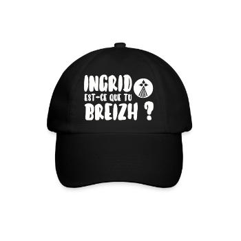 Ingrid est-ce que tu breizh? - Casquette classique - noir/noir - Devant