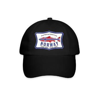 Norway Fly Fishing Adventure Salmon Fishing, Fly - Baseball Cap - black/black - Front