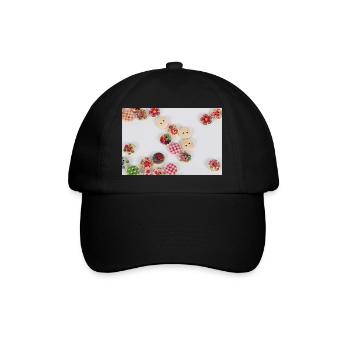 Boutons colorés - Casquette classique - noir/noir - Devant