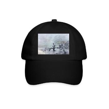 Natur wie gemalt - Baseballkappe - Schwarz/Schwarz - Vorne
