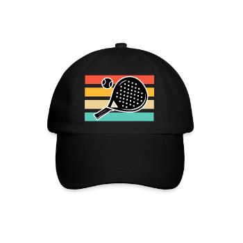 Padel Tennis Retro Vintage - Baseball Cap - black/black - Front